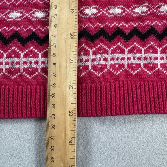 Talbots Petites LP Fair Isle Knit Cardigan Sweater Lambswool Blend Cottagecore - Picture 12 of 12